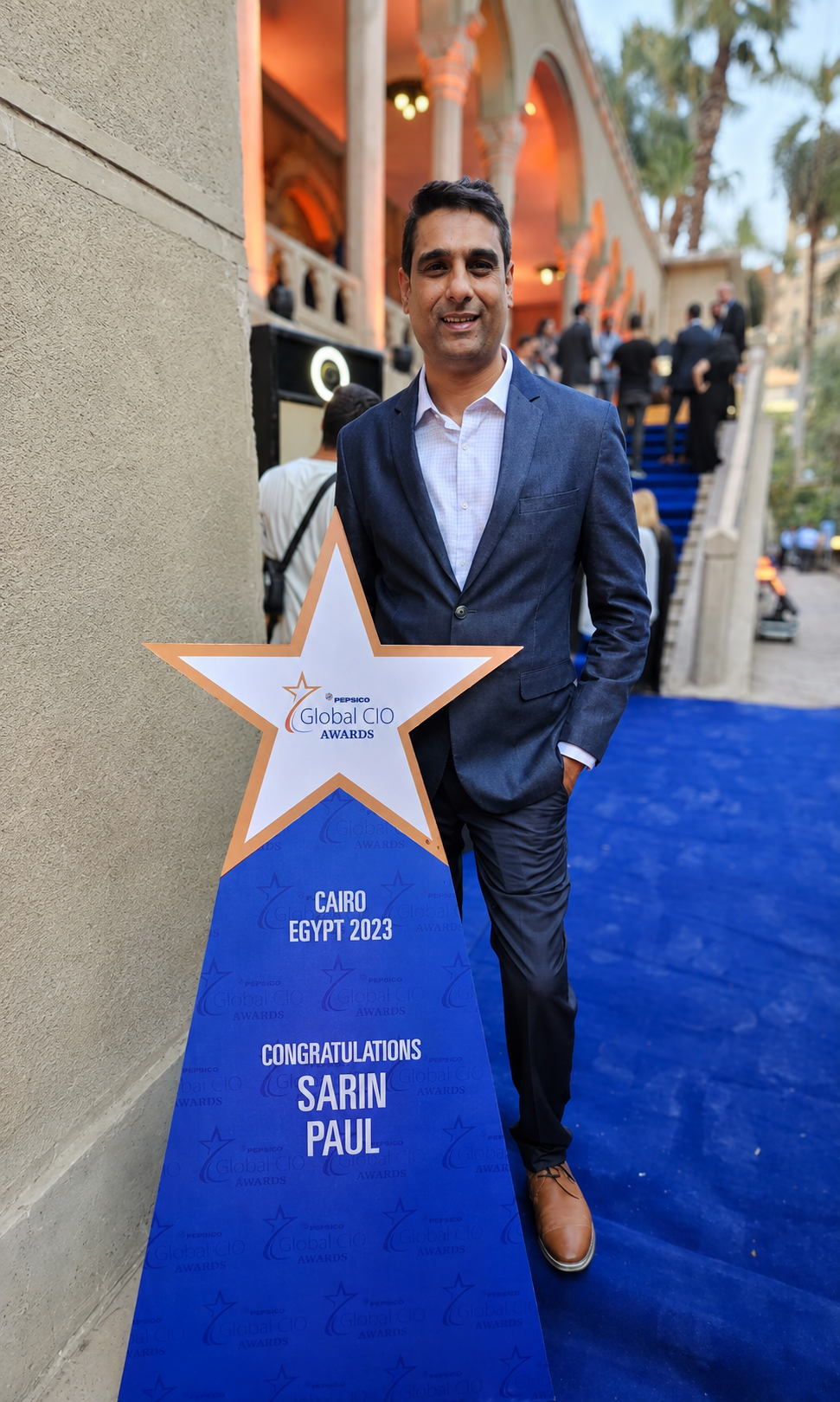Sarin Paul at the Global CIO Awards in Cairo, 2023